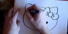 Hello Kitty tekenen